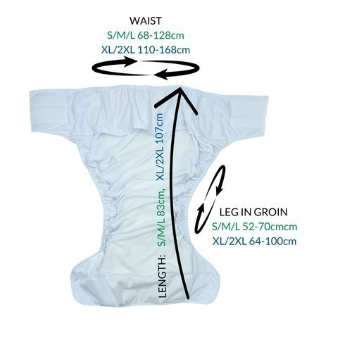 Reusable diaper for adults with insert - ANCHORS