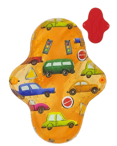 MEDIUM M Cloth Menstrual Pad - Cars
