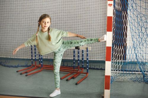 Lange Leggings für Kinder - Grün Minze