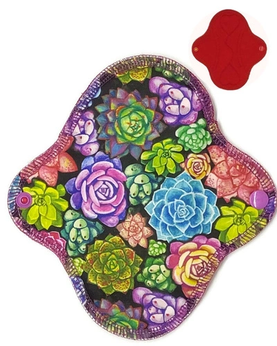 SMALL S Cloth Menstrual Pad - SUCCULENTS