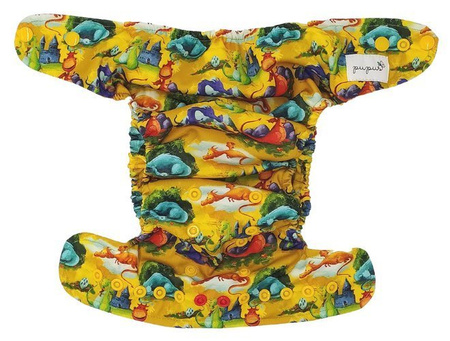 Pocket diaper, one-row snaps, OS DRAGONS
