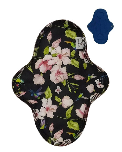 MEDIUM M Cloth Menstrual Pad - Hummingbirds