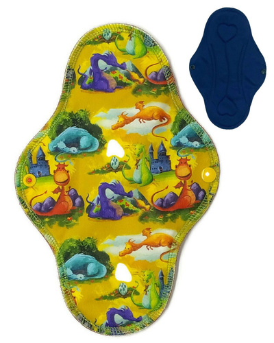 LARGE L Cloth Menstrual Pad - DRAGONS