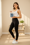 Lange Leggings mit hohem Bund - Schwarz