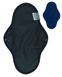 LARGE L Cloth Menstrual Pad - BLACK