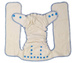 FOLD&FIT Bambusform für 8-14kg - blau