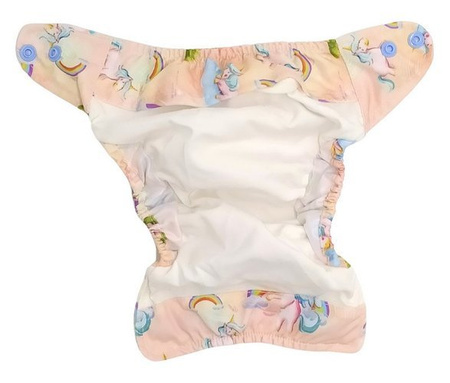 Windel mit Tasche für Neugeborene 3-7kg - Einhörner