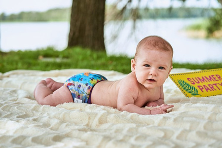 Überhose mit Bundchen für Neugeborene 3-7kg - Zauberwald