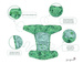 Diaper cover, one-row snaps Mini OS 4-11kg FIREMAN