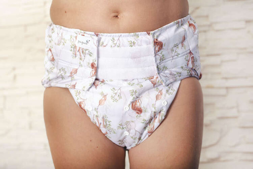 Reusable diaper for adults with insert - DAY IN THE FOREST