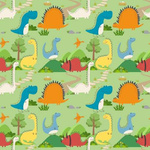 Mittlere Stoffbinde für Damen – DINOSAURIER