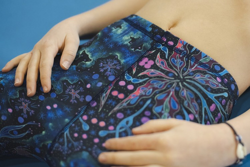 Lange Leggings für Kinder - Neon Splash