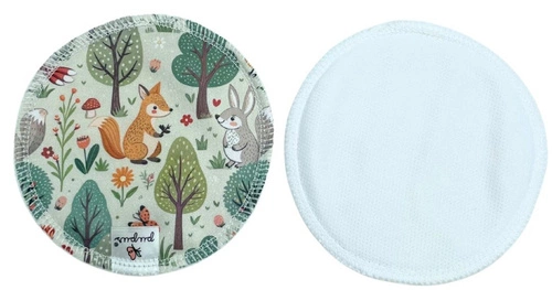 Reusable Breast Pads, bamboo + coolmax, 2pcs, Forest Glade
