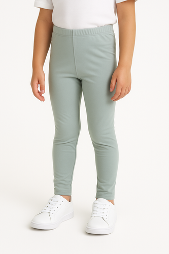 Long Leggings for Kids - Sage Mint