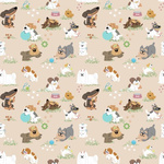 MITTELGROSSE Stoffbinde für Damen - WELPEN