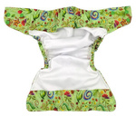 Pocket diaper, double-row snaps, OS, FLOWERS