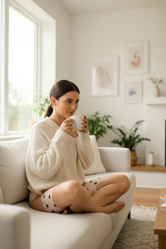Short Leggings with High Waist - Cinnamon Muffin