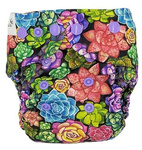 Pocket diaper, one-row snaps, MINI OS 4-11kg SUCCULENTS