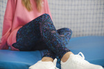 Lange Leggings mit hohem Bund - Neon Splash