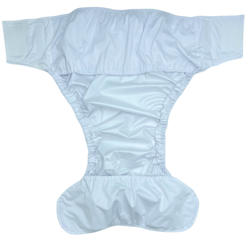 Wiederverwendbare Stoffwindel für Erwachsene mit Saugeinlage – WEISS