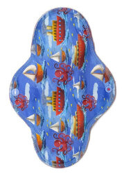 LARGE L Cloth Menstrual Pad - BOATS