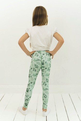 Lange Leggings für Kinder - Grün Minze