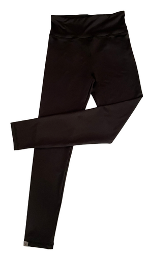 Long Leggings with High Waist - Black