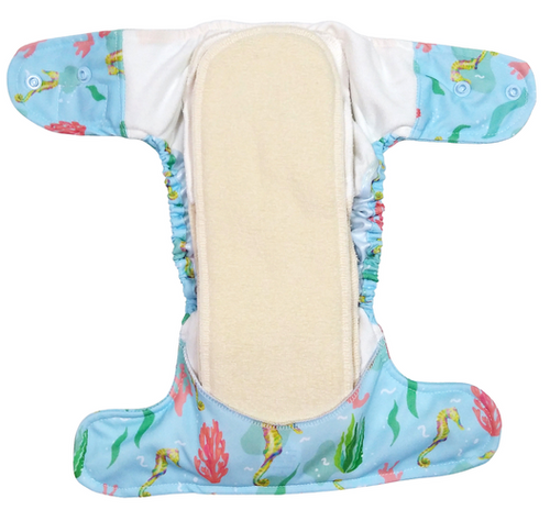 AIO (all in one) Diaper - Seahorse