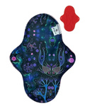 MEDIUM M Cloth Menstrual Pad - NEON SPLASH