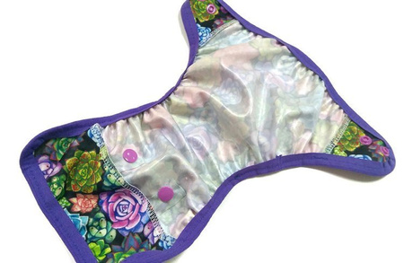 Überhose mit Bundchen für Neugeborene- Sukkulenten