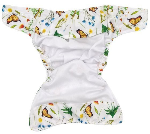 Pocket diaper, double-row snaps, OS In the grass