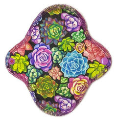 SMALL S Cloth Menstrual Pad - SUCCULENTS