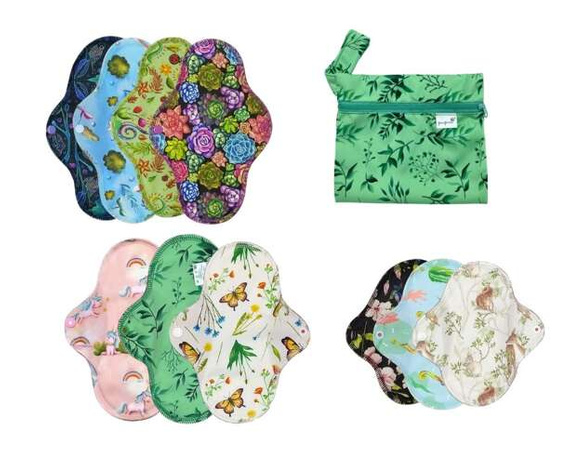 Set of Cloth Menstrual Pads, 10 pcs, -10%