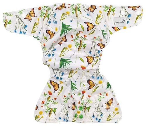 Pocket diaper, double-row snaps, OS In the grass