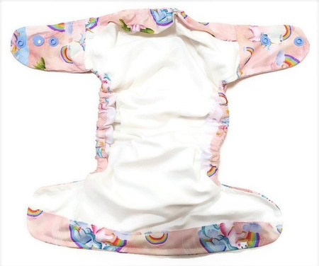Pocket diaper, one-row snaps, MINI OS 4-11kg UNICORNS