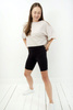 Short Leggings with High Waist - Black