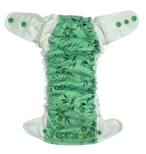 Fitted diaper with PUL & EVO 12-19 kg "I feel green"
