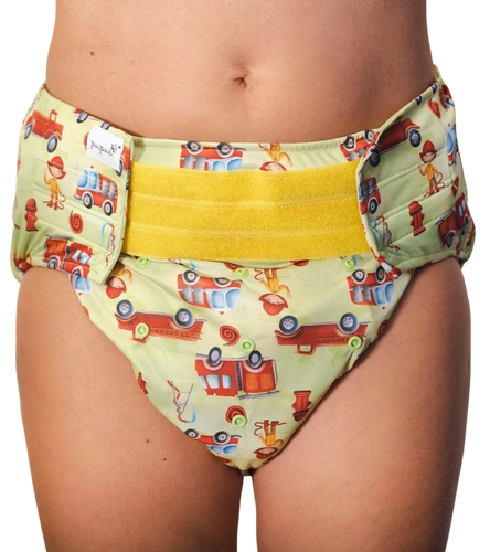 Reusable diaper for adults with insert - Fireman