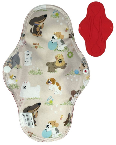 LARGE L Cloth Menstrual Pad - PUPPIES