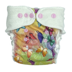 Fitted diaper with PUL & EVO "Butterflies"