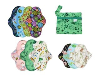 Set of Cloth Menstrual Pads, 10 pcs, -10%