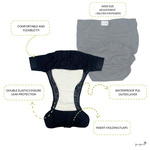 Reusable diaper for adults with insert - PUPPIES