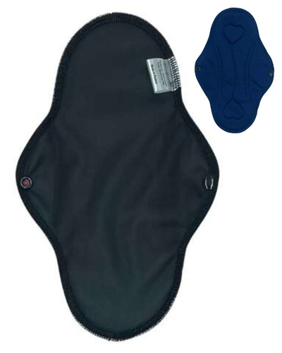 LARGE L Cloth Menstrual Pad - BLACK