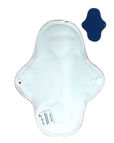 MEDIUM M Cloth Menstrual Pad - WHITE