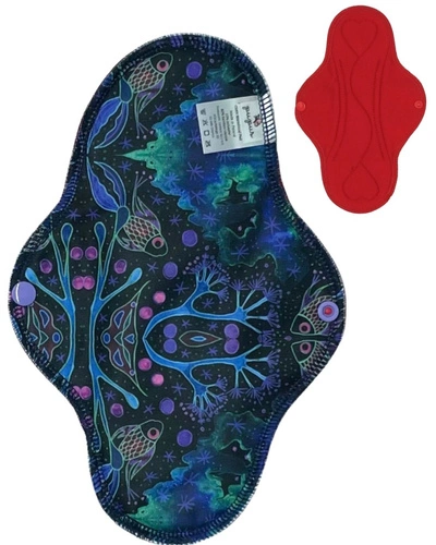 LARGE L Cloth Menstrual Pad - NEON SPLASH
