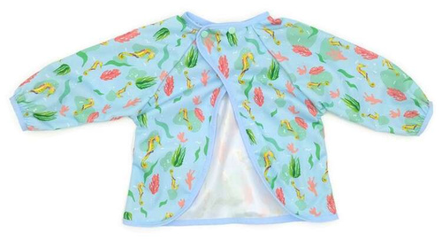Long sleeved bib, waterproof, with built-in pocket bag Seahorse