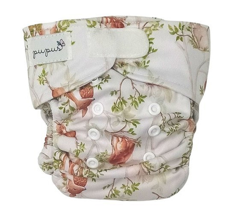 AIO (all in one) Diaper DAY IN THE FOREST velcro