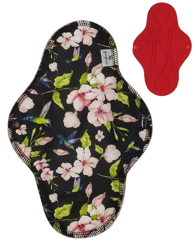 LARGE L Cloth Menstrual Pad - HUMMINGBIRDS