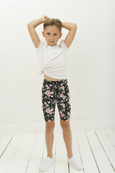 Short Leggings for Kids - Hummingbirds & Flowers