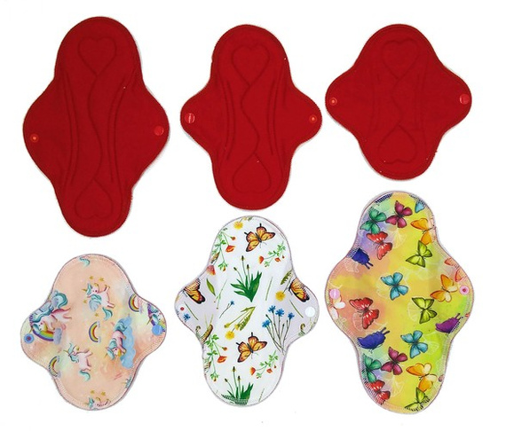 Set of Cloth Menstrual Pads, 10 pcs, -10%